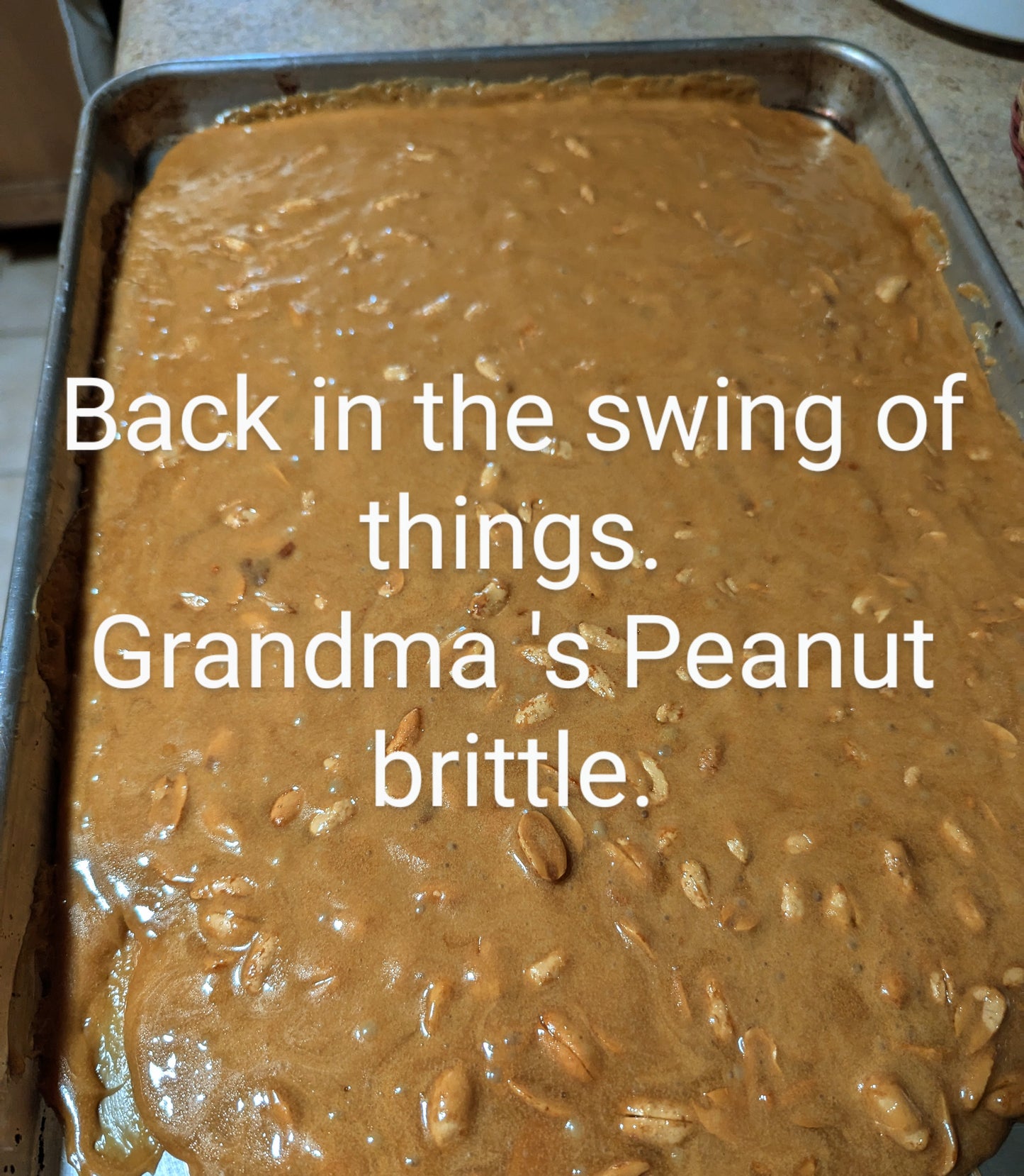 Homemade Peanut Brittle, Grandma's Recipe 1/2 lb bag