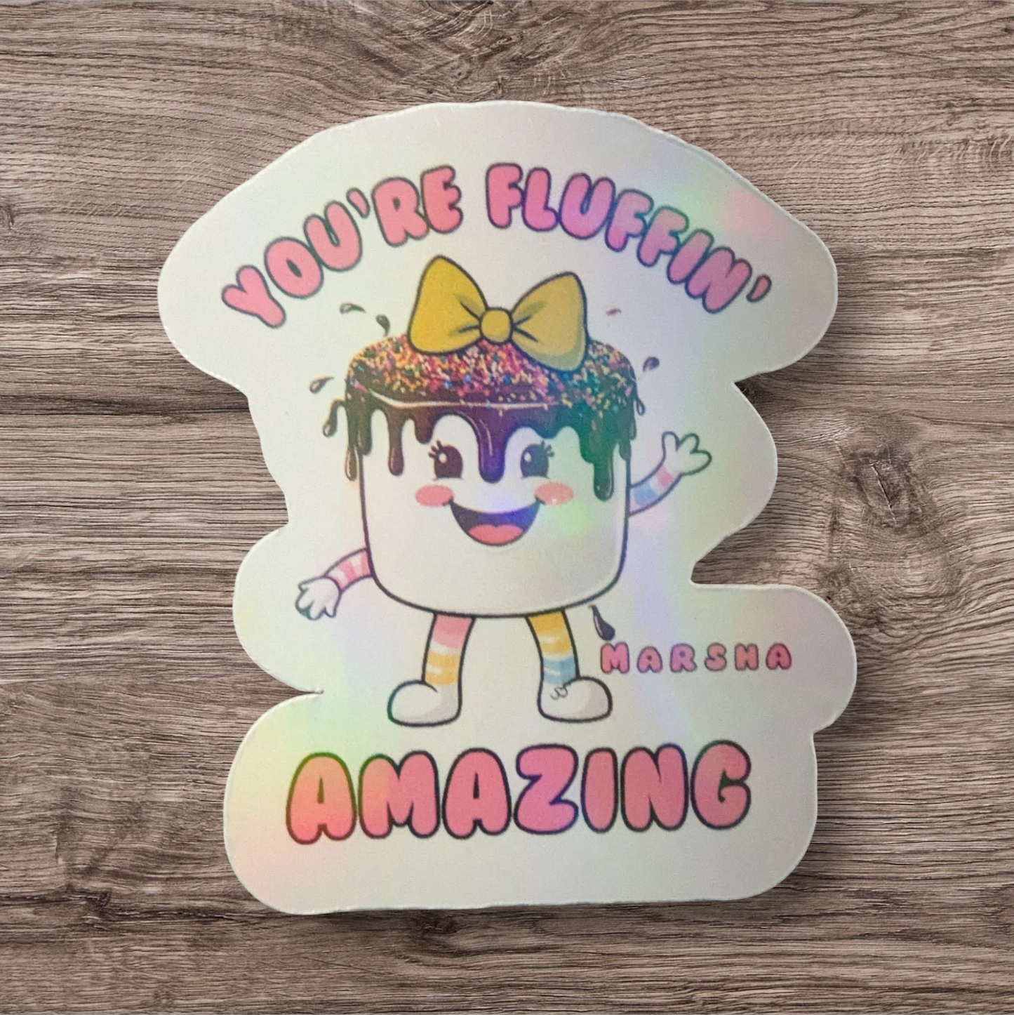 Sticker- Marsha-Pink- Fluffin Amazing-ZELO