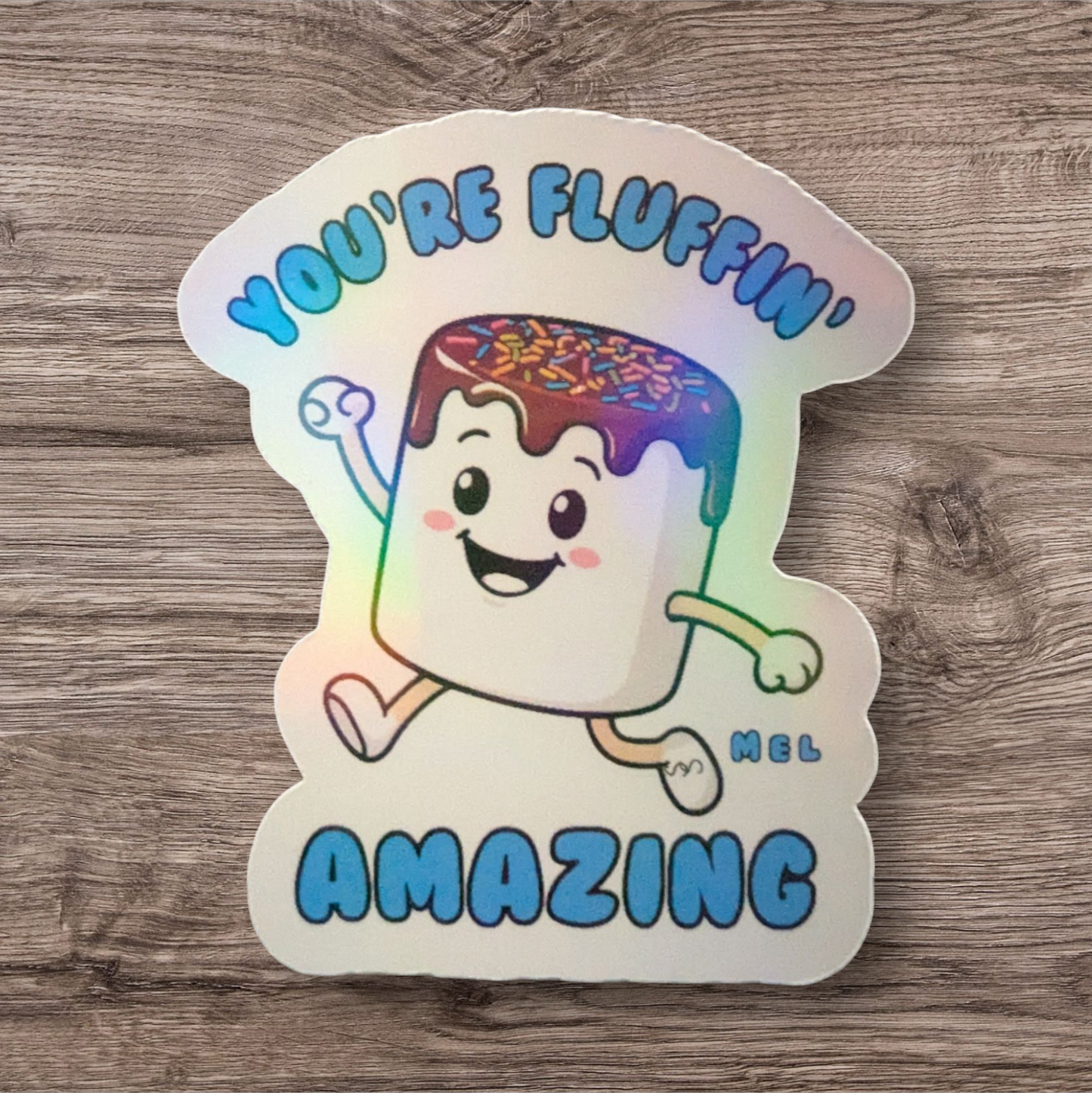 Sticker- Mel-Blue- Fluffin Amazing-ZELO