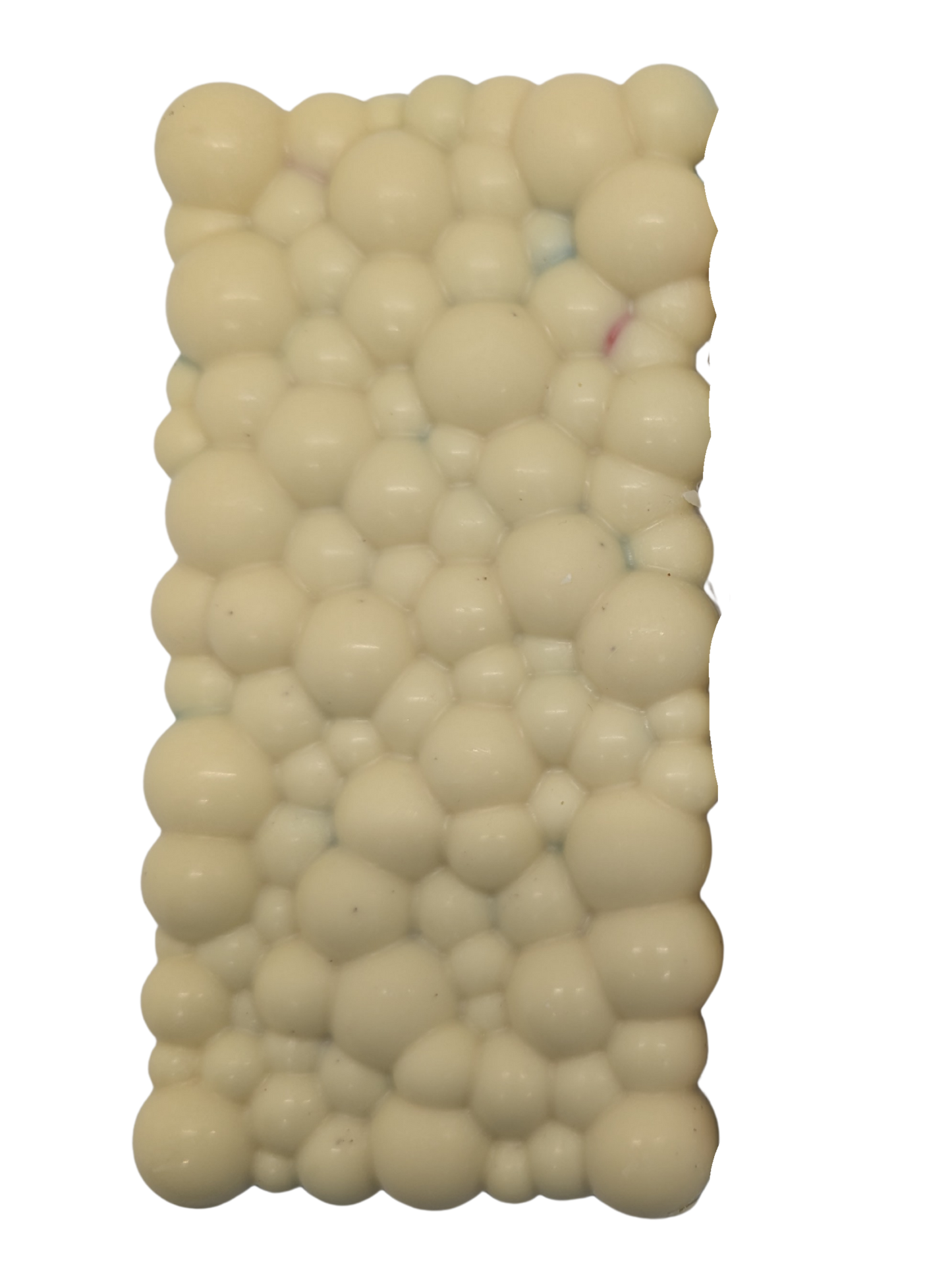 Rectangular block with a textured surface on a white background