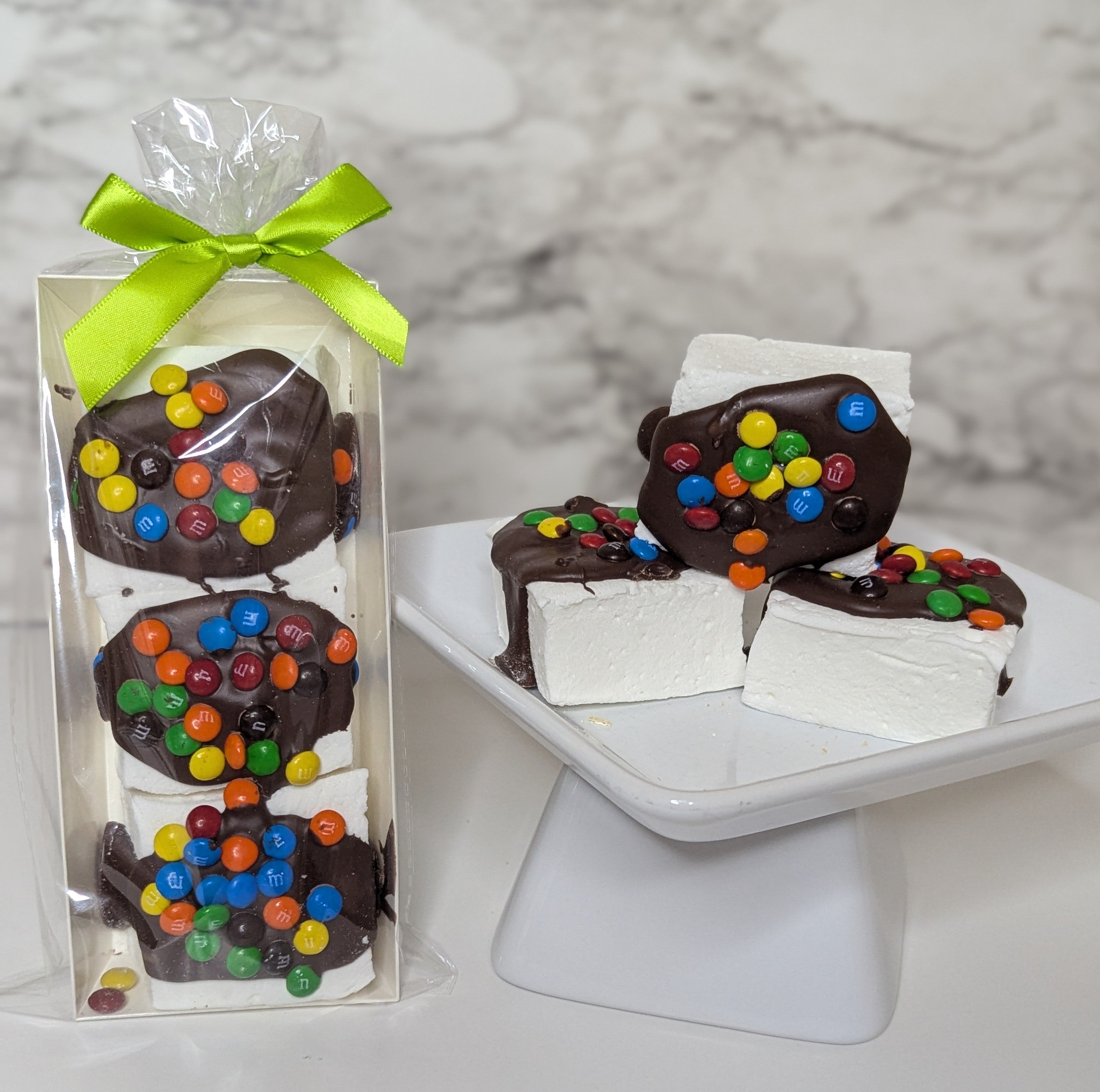 Mini Choco Candy on Classic Vanilla Homemade Marshmallow